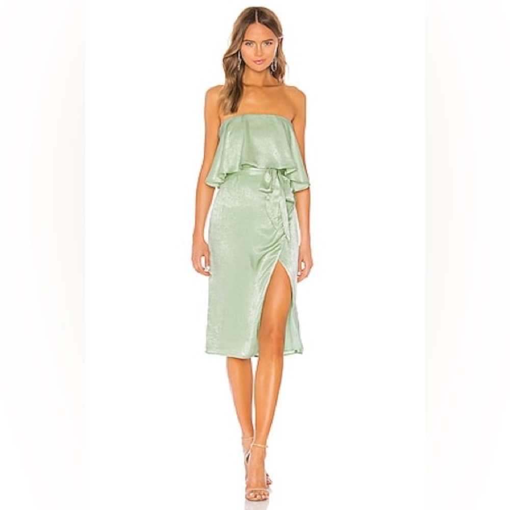 Lovers + Friends |  Violet Midi Dress in mint green